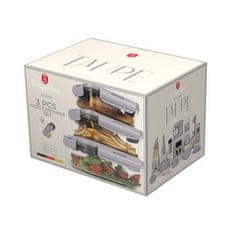 Berlingerhaus Posuda za hranu BH-8792 glass set 3 pcs Taupe Collection