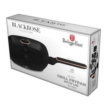 Berlingerhaus Tava za roštilj s titanskim premazom i poklopcem BH-8355 28 cm Black Rose Collection
