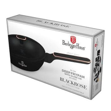 Berlingerhaus Duboka tava s titanskom površinom i poklopcem BH-8352 24 cm Black Rose Collection