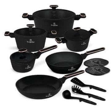 Berlingerhaus Set posuđa BH-8363 15 ks Black Rose Collection