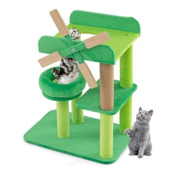 Northix Grebalica za mačke 60 cm s vjetrenjačom