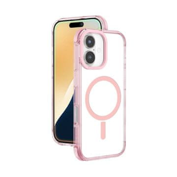 slomart Silikonska torbica AMAZINGTHING Omni Mag Case za iPhone 16 - tamno roza