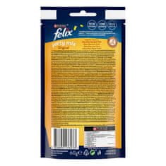 Felix Party Mix poslastice za mačke s okusom piletine, jetrica i puretine, 8x60g