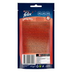 Felix Party Mix poslastice za mačke s okusom govedine, piletine i lososa, 8x60g