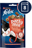 Felix Party Mix poslastice za mačke s okusom govedine, piletine i lososa, 8x60g