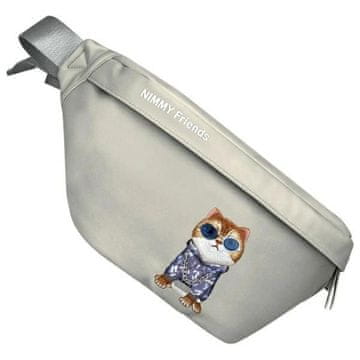 slomart Torba za čez rame Nimmy Crossbody Glasses Cool Cat - siva