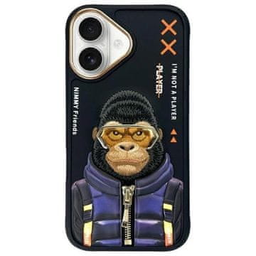 slomart Etui Nimmy Cool&Cute 2.0 Monkey za iPhone 16 - crno