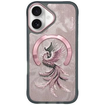 slomart Etui Nimmy Magnetic Fantasy Animal MagSafe za iPhone 16 - roza-zlatni
