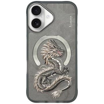 slomart Etui Nimmy Dragon MagSafe za iPhone 16 - sivi