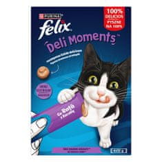 Felix Deli Moments tekuće poslastice za mačke s okusom patke, 4x10g