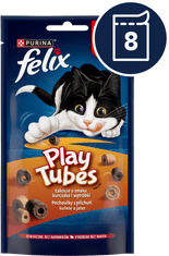 Felix Play Tubes poslastice za mačke s okusom piletine i jetre, 8 x 50 g