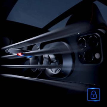 slomart Auto držač za ventilacijski otvor 3mk Hardy AeroCharger 15W Qi2/MagSafe - crni