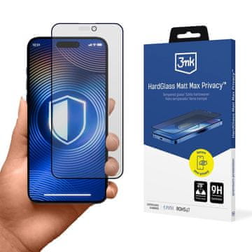 slomart Kaljeno staklo 3mk Hardglass Matt Max Privacy za iPhone 17 Pro