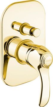 SAPHO KIRKÉ ugradbena retro zlatna tušna baterija s 2 izlaza