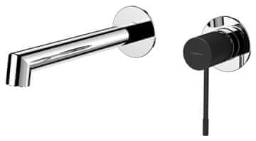 SAPHO SOLARIS podžbukna slavina, krom/crna mat, industrijski stil, elegantan dizajn