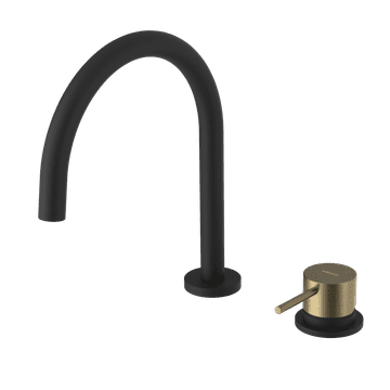 SAPHO ULTRAMIX dvostruka slavina za umivaonik, crni/zlatni mat završetak