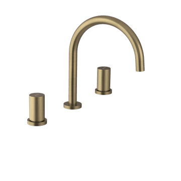 SAPHO Zlatna mat miješalica za umivaonik s tri ventila ULTRATAP SAPHO