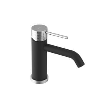 SAPHO ULTRASAN Slavina za umivaonik, crna mat/krom, moderni dizajn, 166mm visina, 6 godina garancija