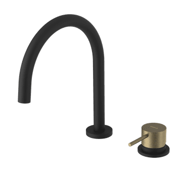 SAPHO ULTRASAN Crno/Zlatna Mat Slavina za Umivaonik - Moderni Dizajn, 239mm Visina