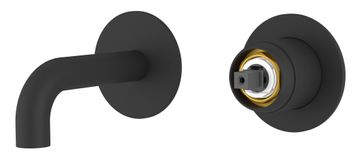 SAPHO Podžbukna mješalica za umivaonik ULTRAMIX, 10cm mat crna hubica