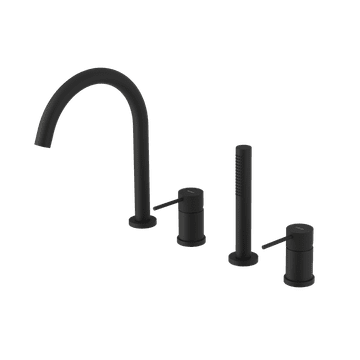 SAPHO ULTRASAN Četveroelementna Kada Mješalica, Mat Crna