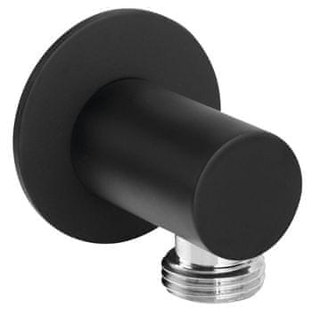 SAPHO Okrugli zidni tuš izlaz, mat crna završna obrada