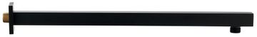 SAPHO Crni Mat Pravo Kutni Tuš Držač 400mm - Niskoprofilna Mosazna Konstrukcija