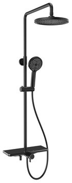 AQUALINE ARONA tuš stup s baterijom i punjenjem, mat crna