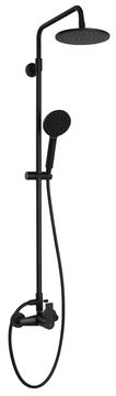 SAPHO PAX Mat crni zidni tuš stup s upravljanjem s polugom
