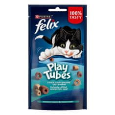 Felix PlayTubes poslastice za mačke s okusom ribe i kozica, 8x50g