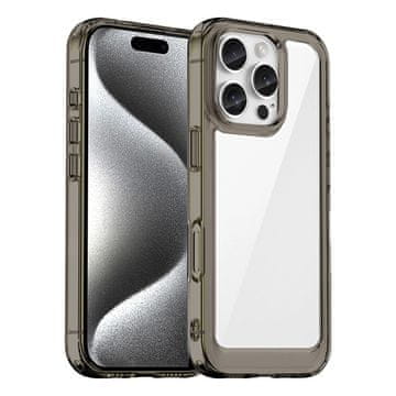 slomart Etui Outer Space Case za iPhone 16e maskica s fleksibilnim okvirom - poluprozirna, crna