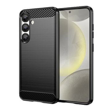slomart Silikonska torbica Carbon Case za Samsung Galaxy S25 Edge - crna