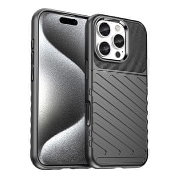slomart Etui Thunder Case za iPhone 16 silikonska oklopna maska - crna