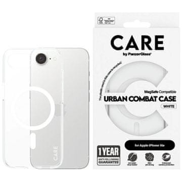 slomart Etui CARE by PanzerGlass Flagship Urban Combat White MagSafe za iPhone 16 - prozirni