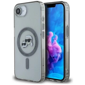 slomart Etui Karl Lagerfeld IML Metal Karl & Choupette Heads MagSafe za iPhone 16 - crno