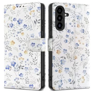 slomart Etui Tech-Protect Wallet za Samsung Galaxy A26 5G - tratinčice s lišćem