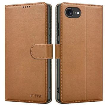 slomart Etui Tech-Protect Wallet za iPhone 16e - smeđi
