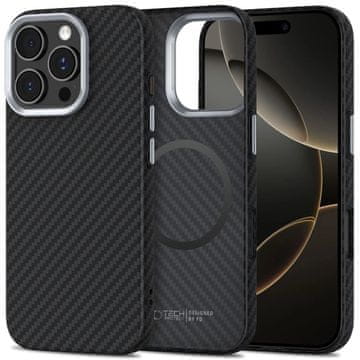 slomart Etui Tech-Protect Ion Carbon MagSafe za iPhone 16 Pro - crno-sivi
