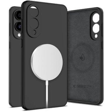 slomart Etui Tech-Protect Liquid Silicone MagSafe za Samsung Galaxy S25 Edge - crno