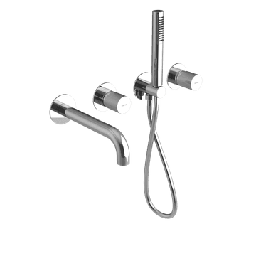 SAPHO ULTRATAP ugradbena slavina za kadu s ručnim tušem, 2 izlaza, kromirana završna obrada