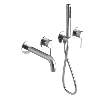 SAPHO ULTRASAN skrivena kada baterija s pipom i ručnom tušem, 2 izlaza, kromirana