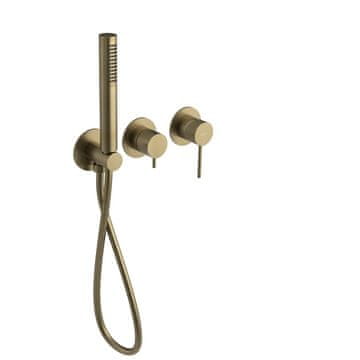 SAPHO ULTRASAN Ugradbena Zlatna Mat Miješalica za Tuš/Kadu s Ručnom Tušem, 2 Izlaza