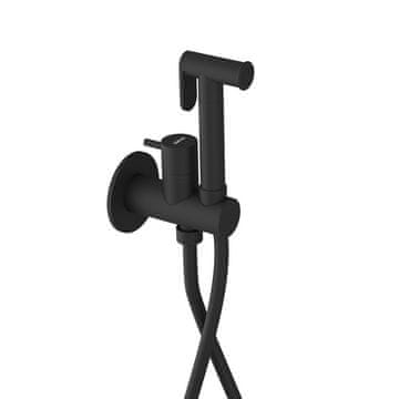 SAPHO ULTRAMIX podžbukna bide baterija sa Stop sprejom, okrugla, mat crna