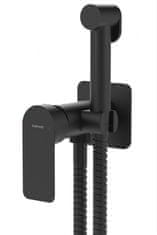 SAPHO Crna mat podžbukna bide mješalica sa Stop tušem