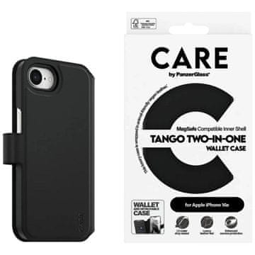 slomart Etui CARE by PanzerGlass Feature Tango 2v1 Novčanik za iPhone 16 - crno