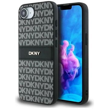 slomart Etui DKNY Repeat Texture Pattern s tonalnom crtom za iPhone 16e - crno