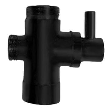 AQUALINE Prekidni ventil za tuš stup, F3/4"-M1/2"xM3/4", crna mat