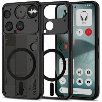 slomart Etui Tech-Protect MagMat MagSafe za Nothing Phone 3 - crno-prozirni