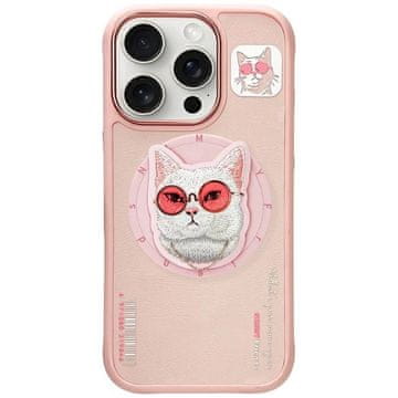 slomart Etui Nimmy Glasses Cool Cat MagSafe za iPhone 16 Pro - roza