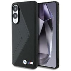 slomart Etui BMW Leather Oversized Stripes MagSafe za Samsung Galaxy S25 Edge - crno